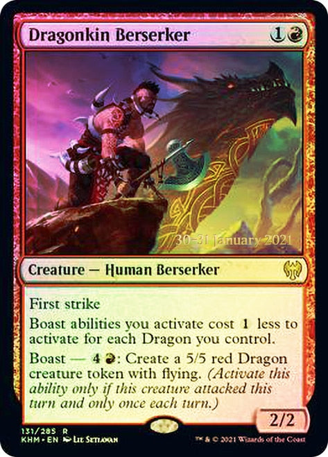 Dragonkin Berserker [Kaldheim Prerelease Promos]