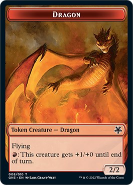 Dragon // Elf Warrior Double-sided Token [Game Night 2022 Tokens]