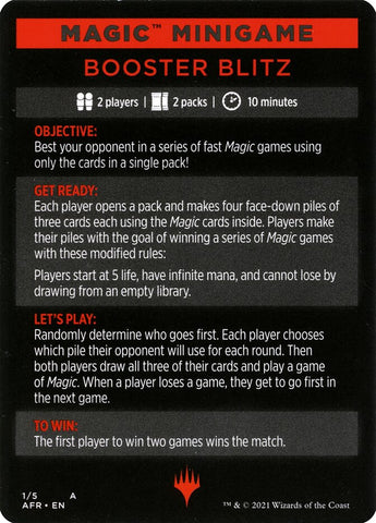 Booster Blitz (Magic Minigame) [Innistrad: Midnight Hunt Minigame]