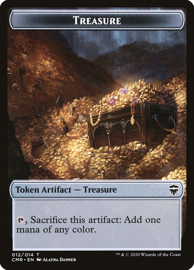 Treasure // Zombie Token [Commander Legends Tokens]