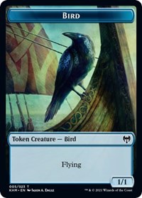 Bird (005) // Soldier Double-sided Token [Kaldheim Commander Tokens]