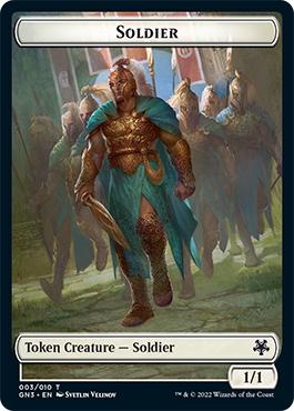 Soldier // Elf Warrior Double-sided Token [Game Night 2022 Tokens]